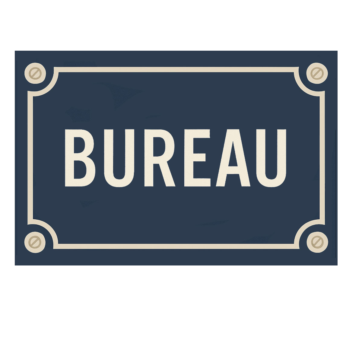 Plaque de Porte en Mtal  Bureau - Style plaque de rue