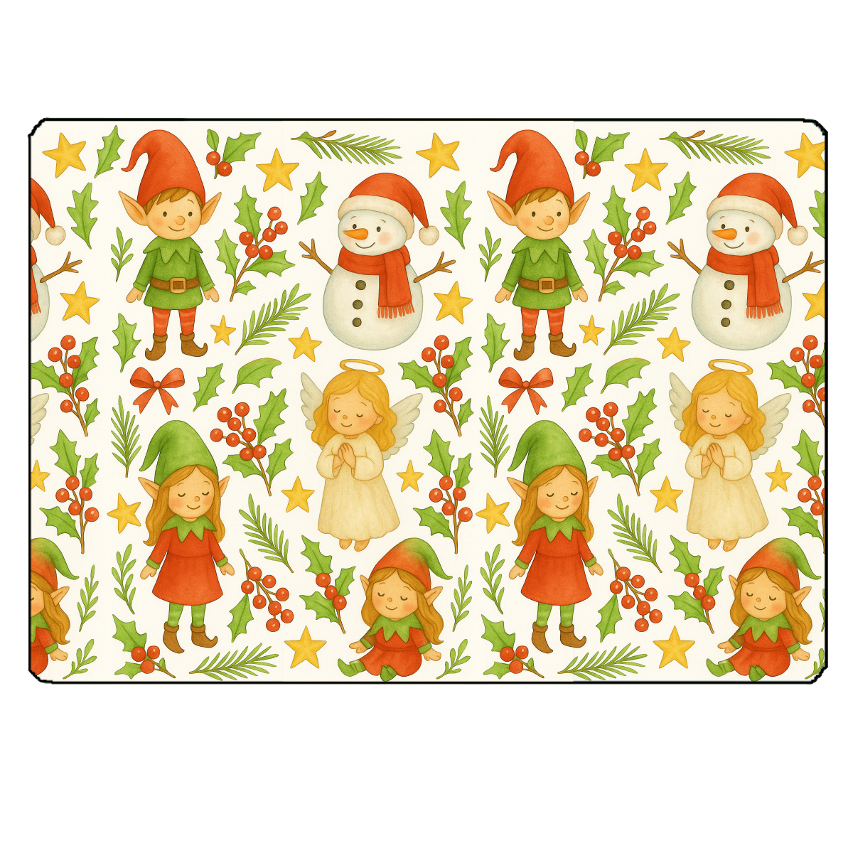 Planche  dcouper lutins et bonhommes de neige 28,5  20 cm