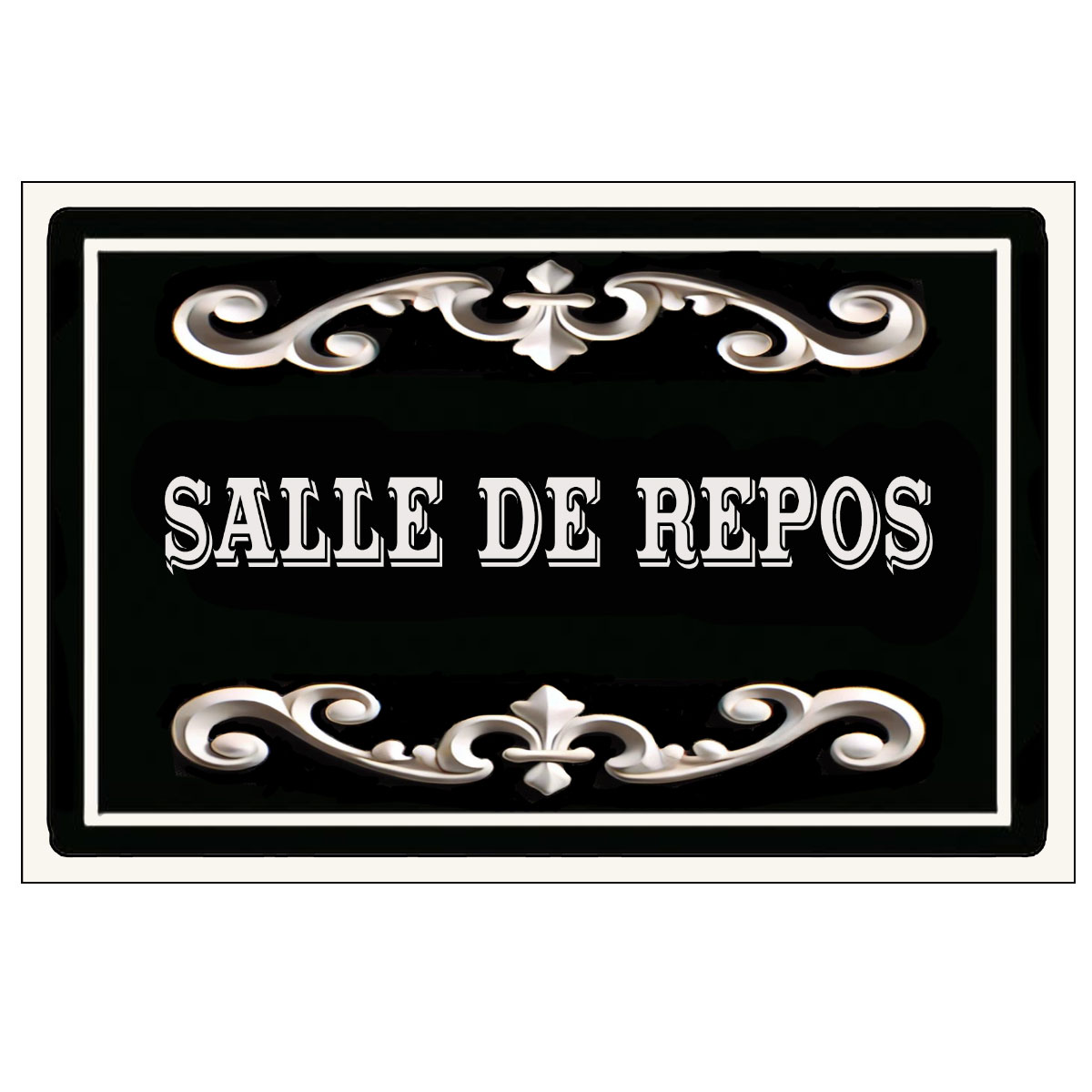Plaque de Porte en Mtal  Salle de repos