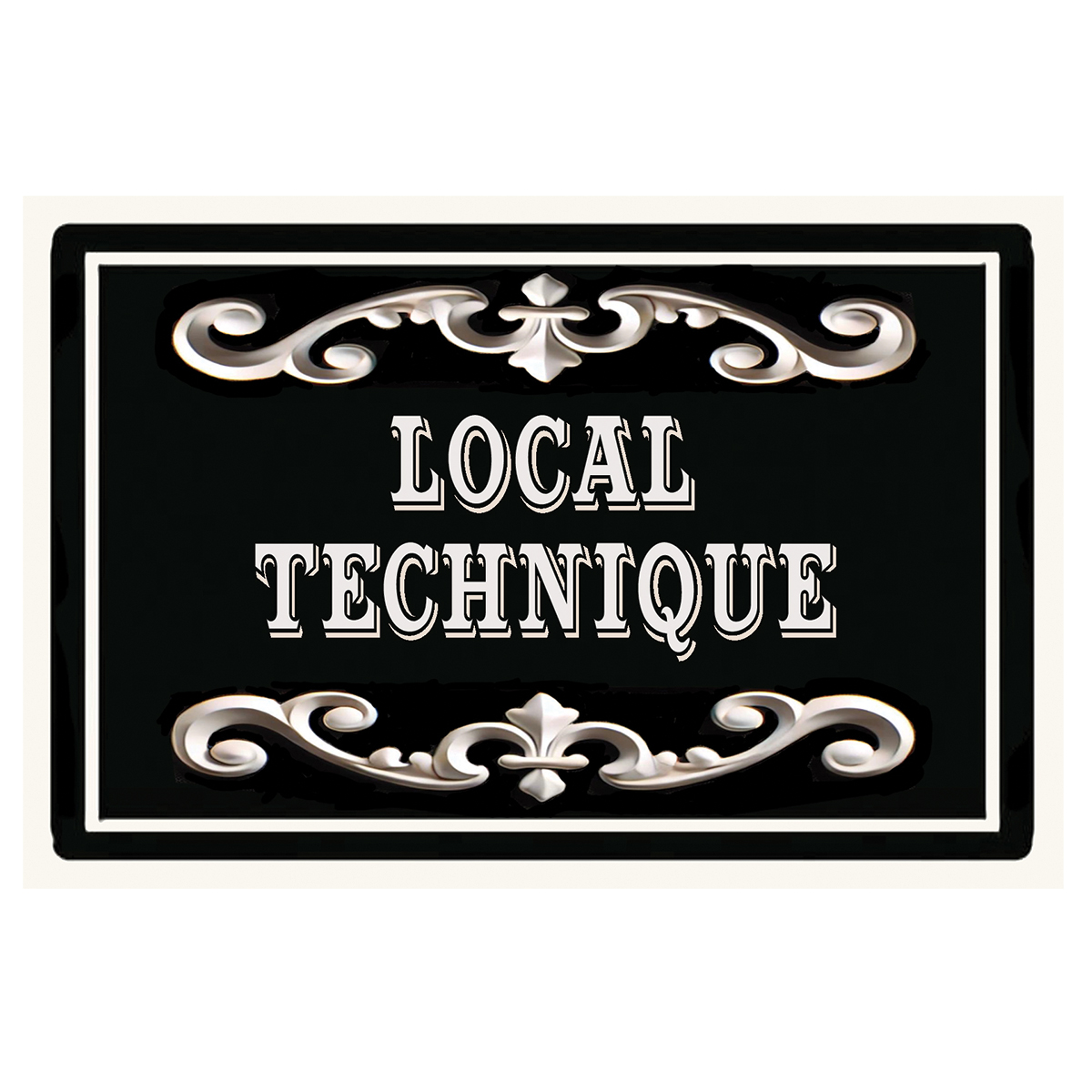 Plaque de porte en mtal Local Technique  CBKration