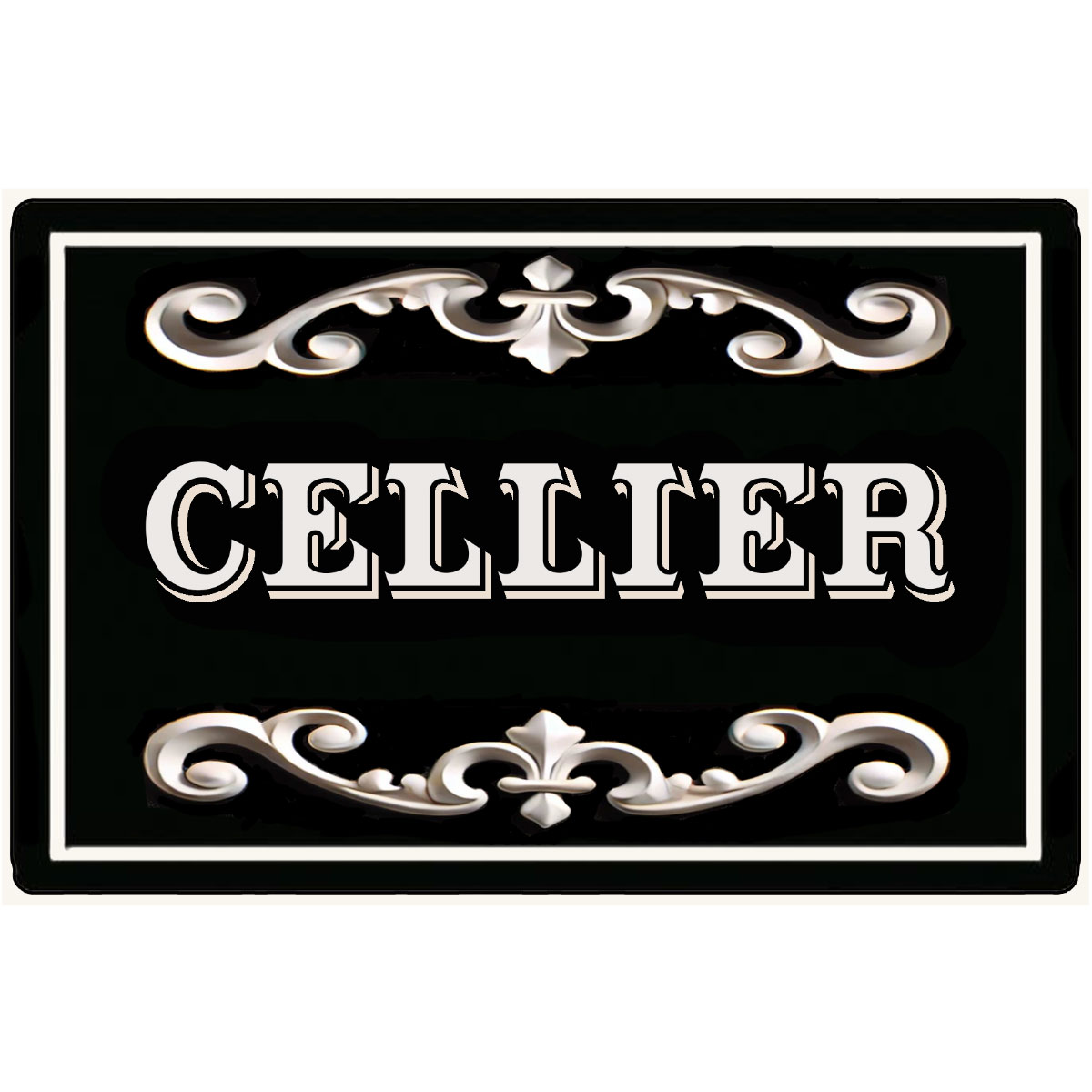 Plaque de Porte en Mtal  Cellier