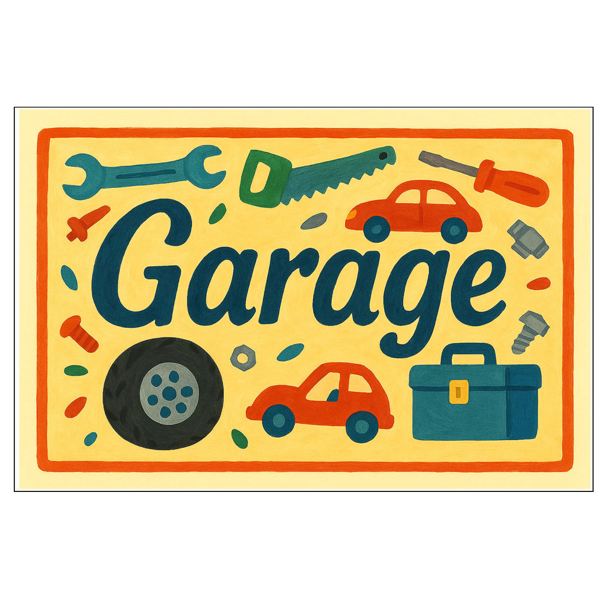 Plaque de Porte en Mtal Garage