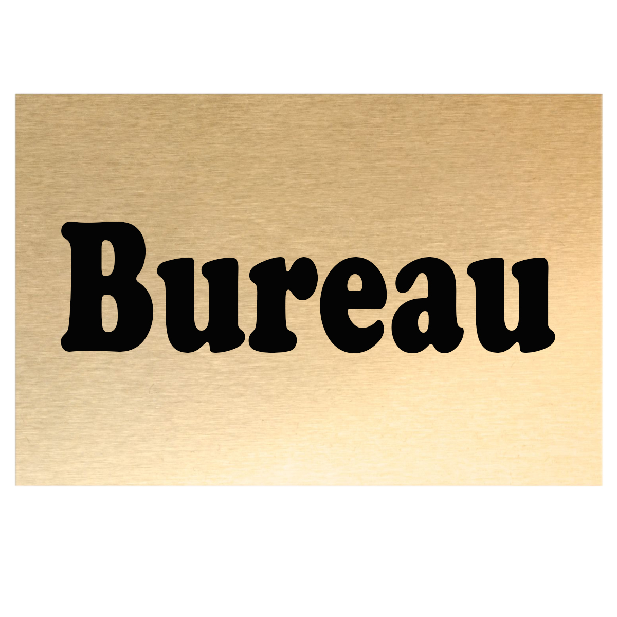 Plaque de porte mtal or  Bureau  CBKration