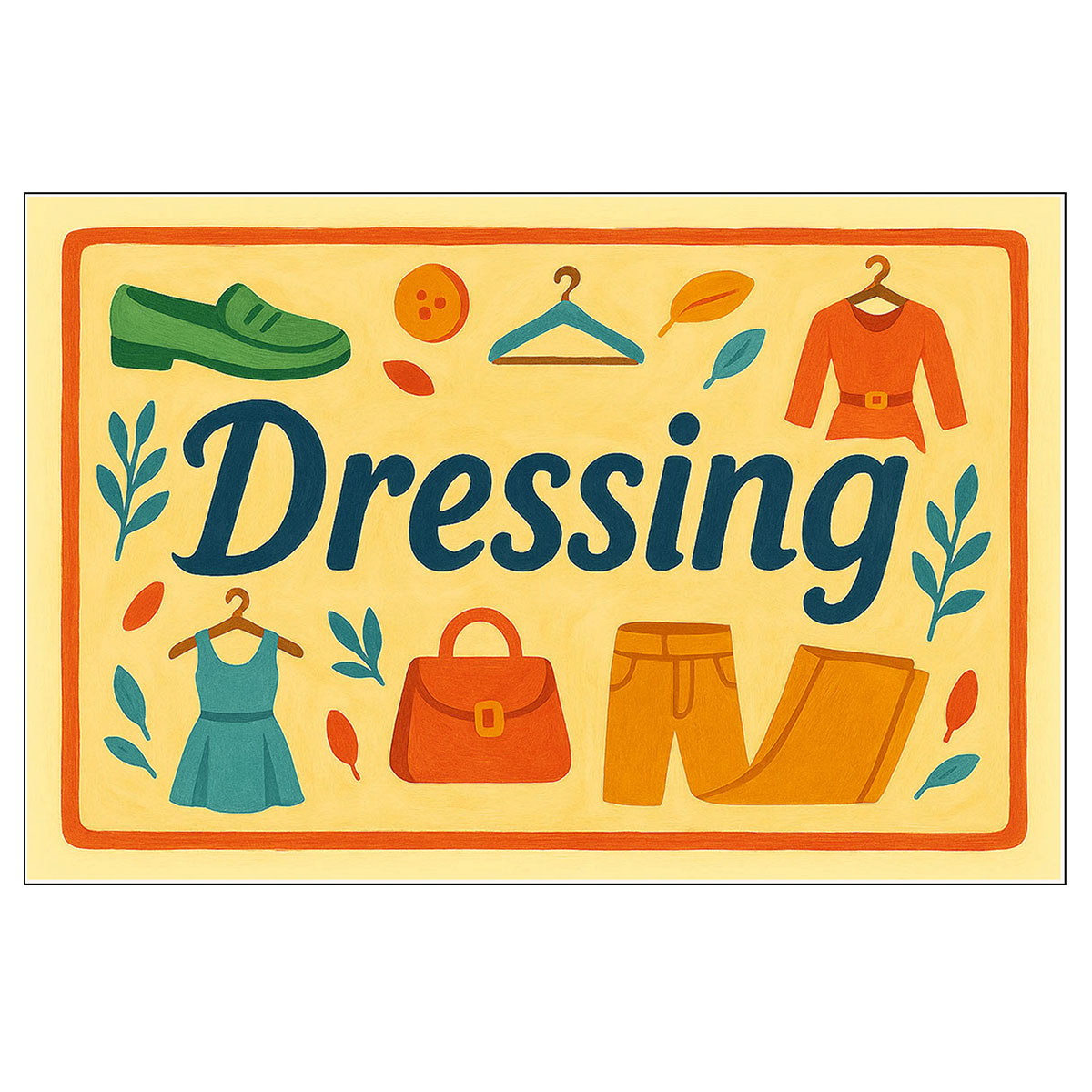 Plaque de Porte en Mtal Dressing