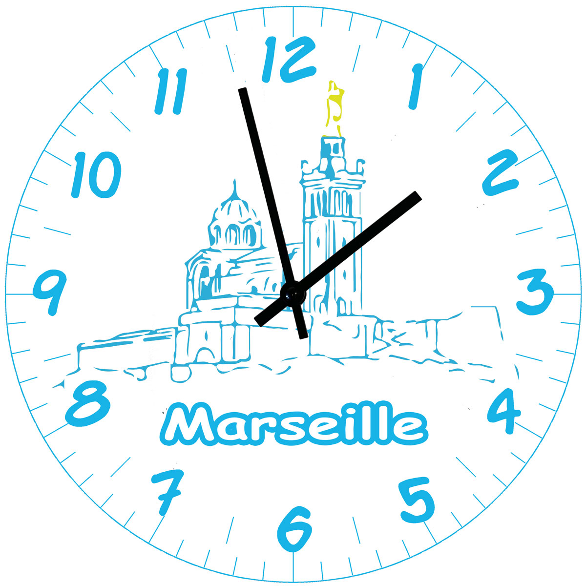 Horloge Ronde Marseille  29 cm