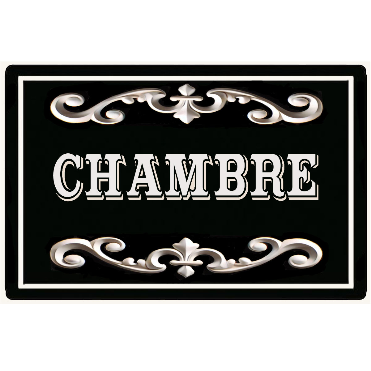 Plaque de Porte en Mtal  Chambre