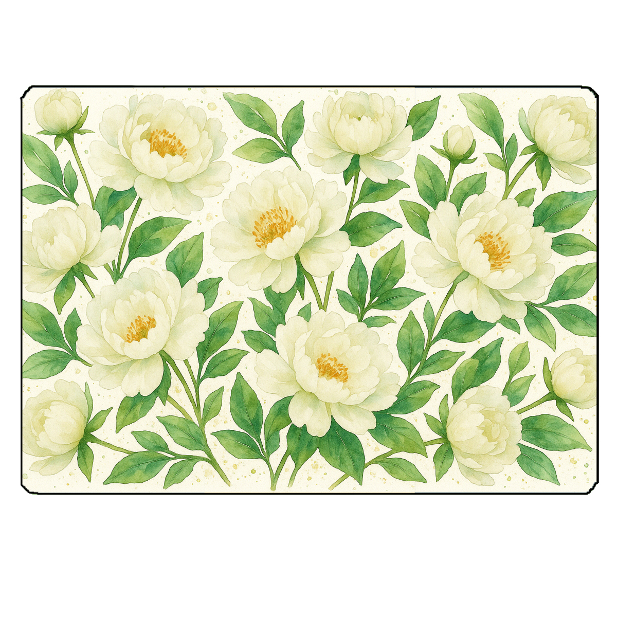 Planche  dcouper Pivoines blanches  28,5  20 cm