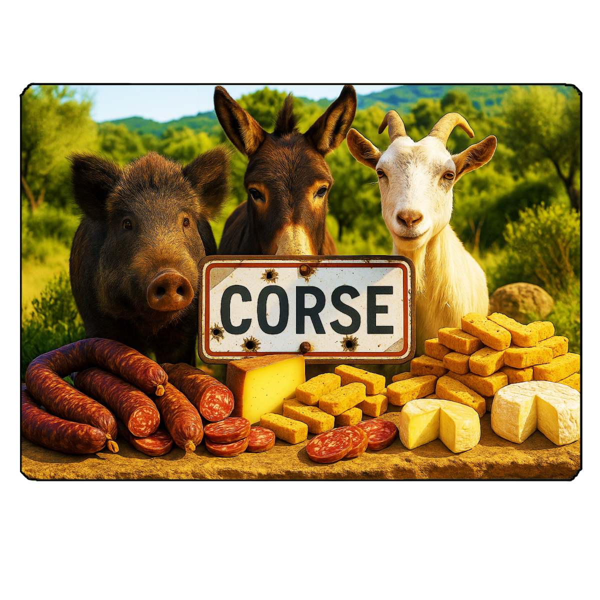 Planche  dcouper Corse  28,5  20 cm