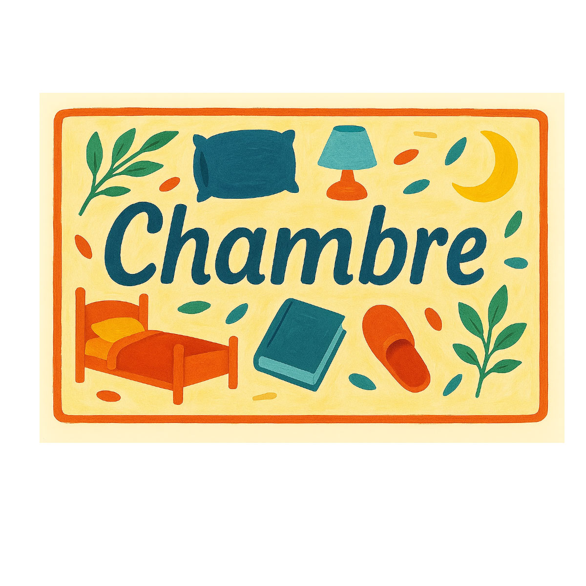 Plaque de Porte en Mtal  Chambre
