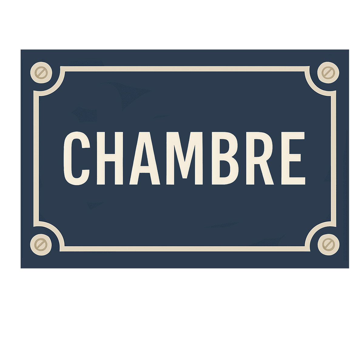 Plaque de Porte en Mtal  Chambre - Style plaque de rue