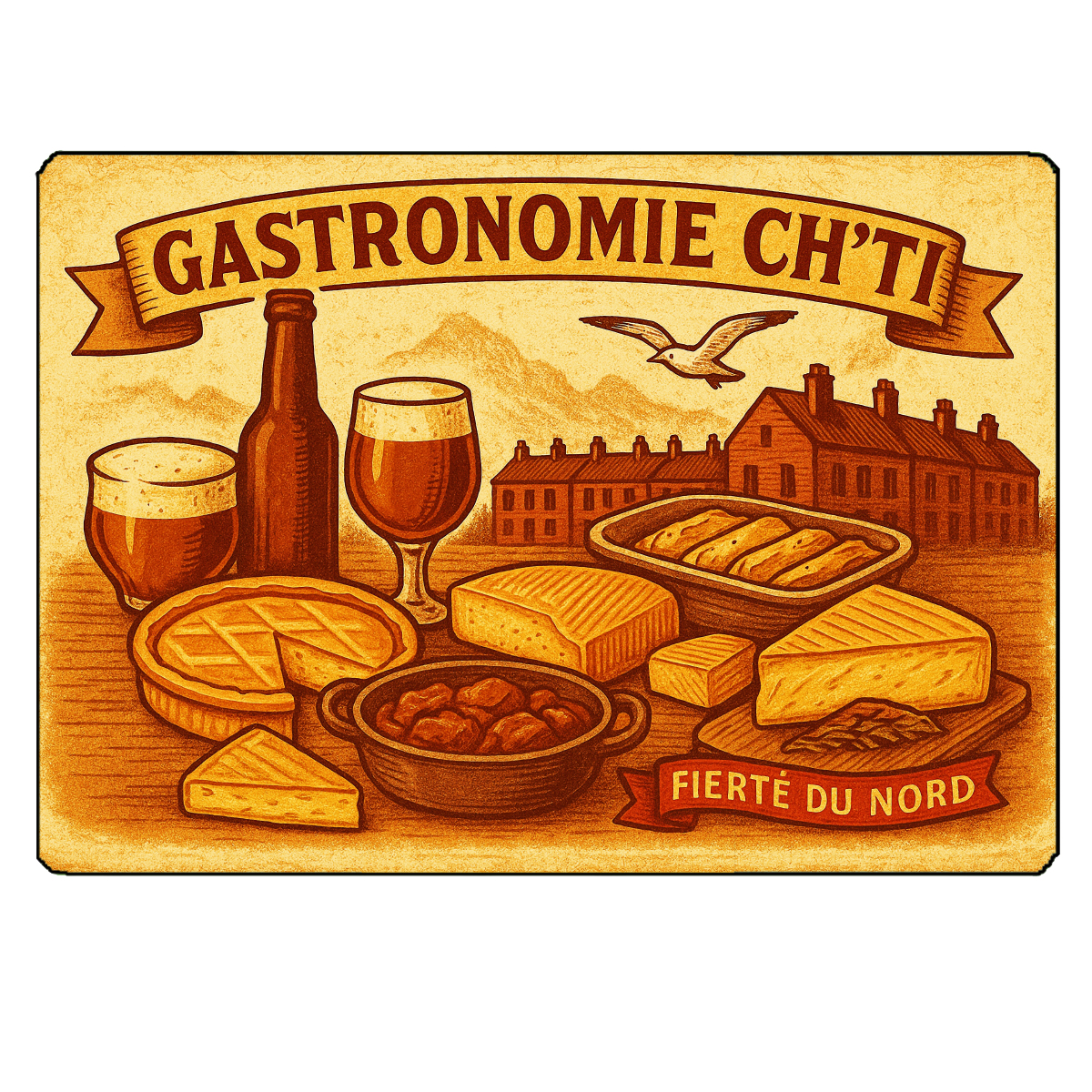 Planche  dcouper Gastronomie Chti  Fiert du Nord