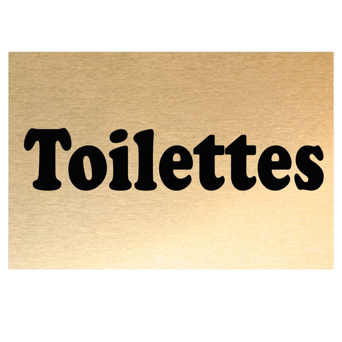 Plaque de porte mtal or  Toilettes  CBKration