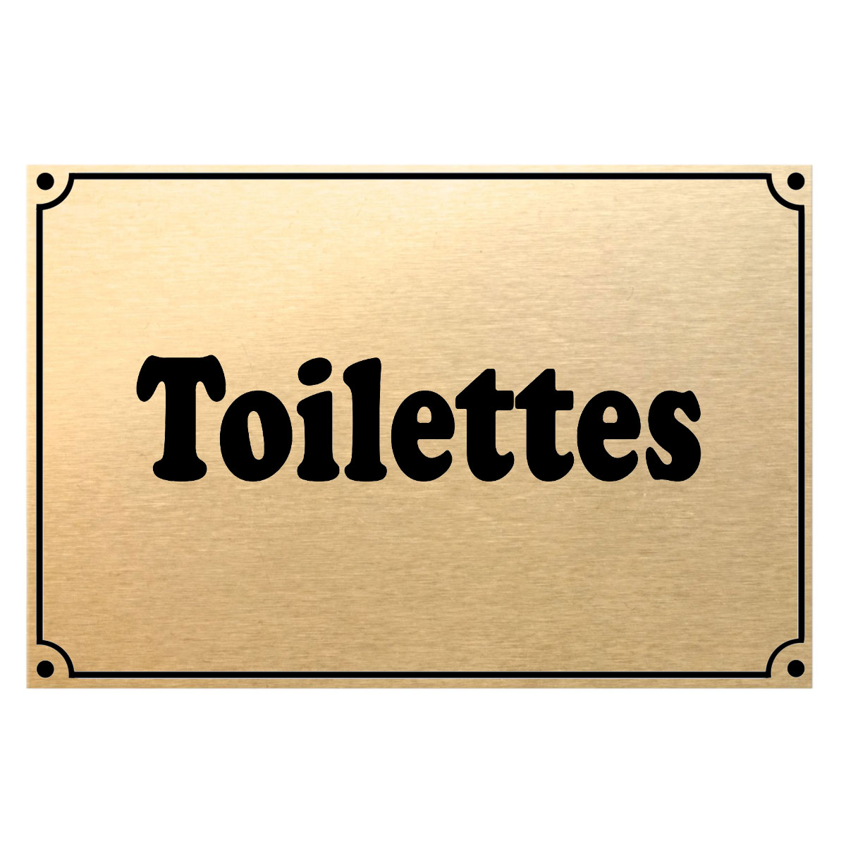 Plaque de porte mtal or  Toilettes  CBKration