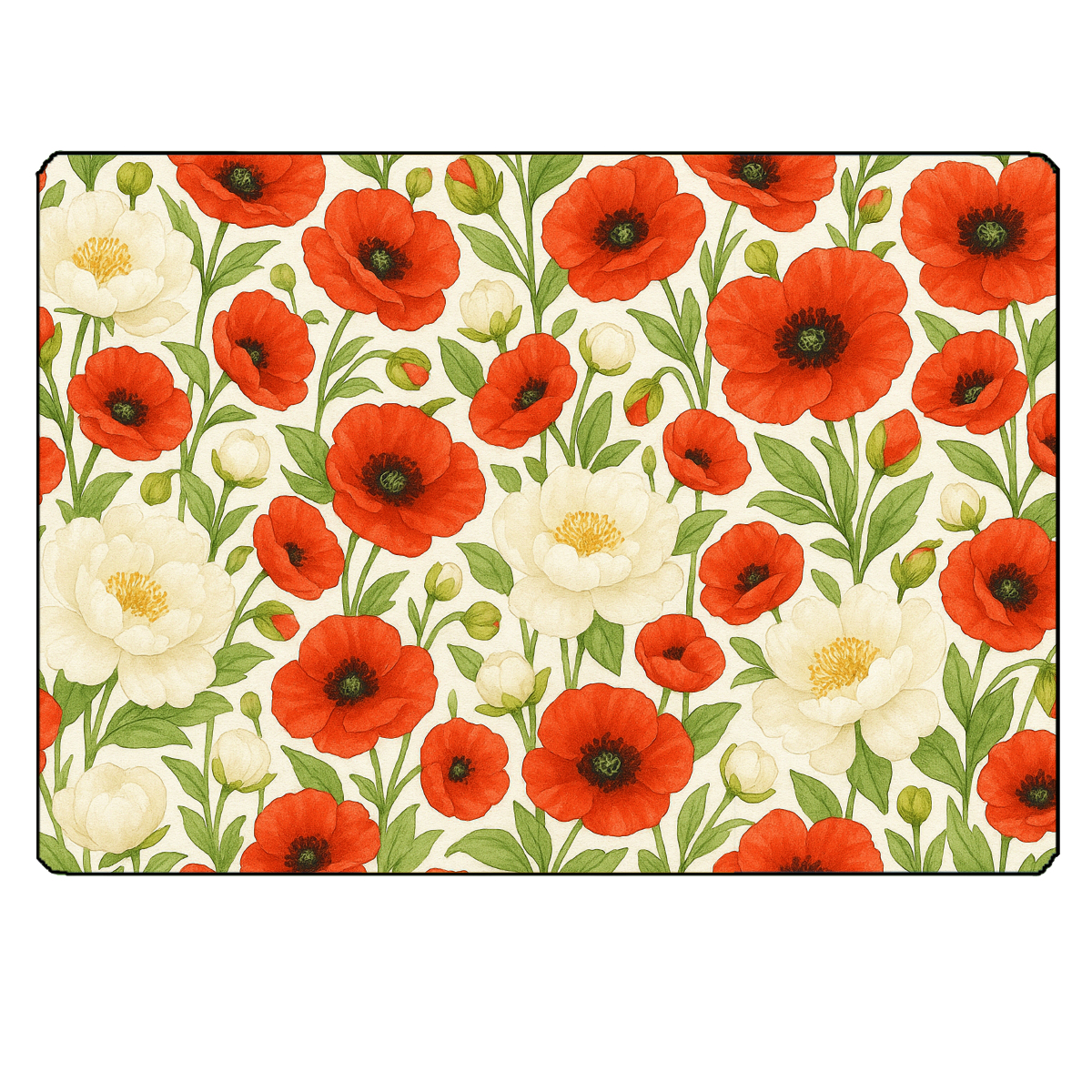 Planche  dcouper Coquelicots & Pivoines  28,5  20 cm