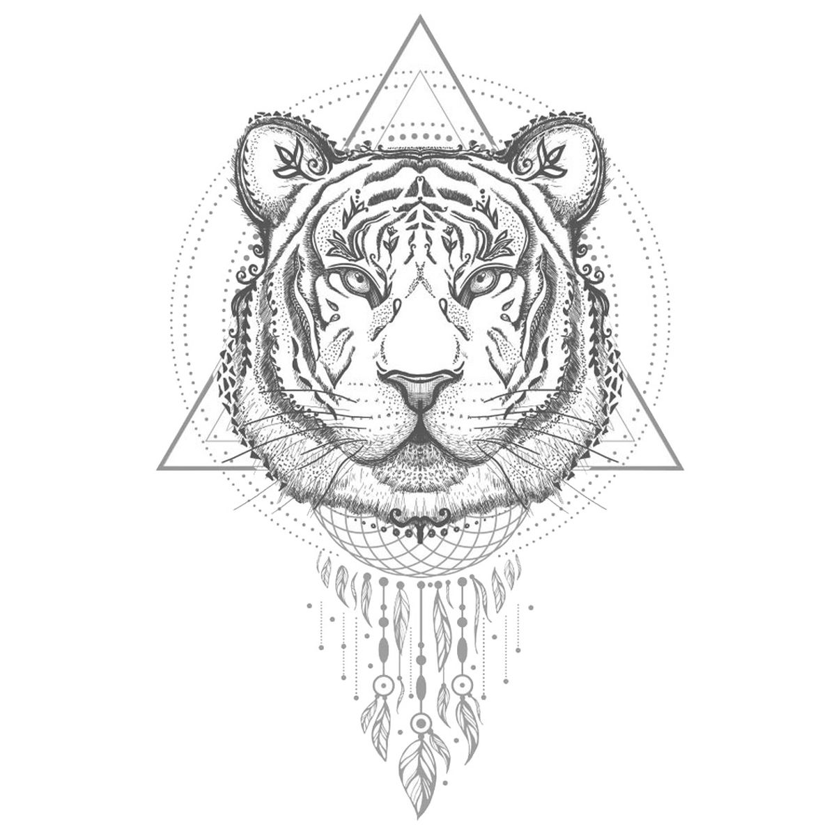 Sticker mural - Tigre Boho