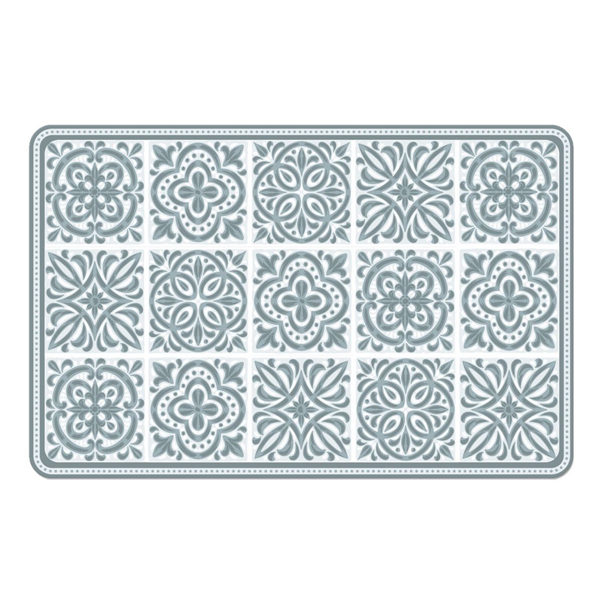 Set de table - Carreaux de Ciment Blanc et Bleu