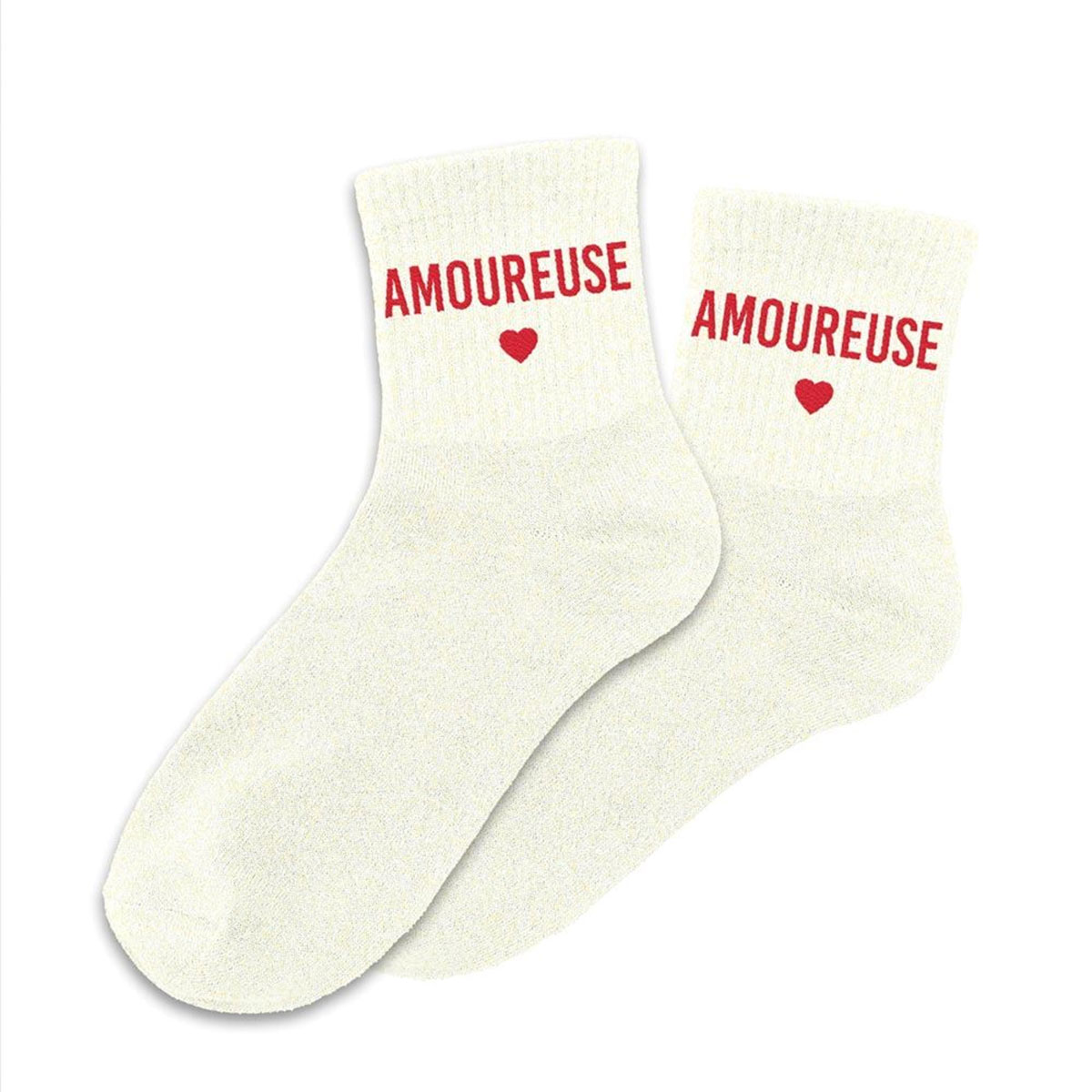 Paire de Chaussettes Amoureuse - cru