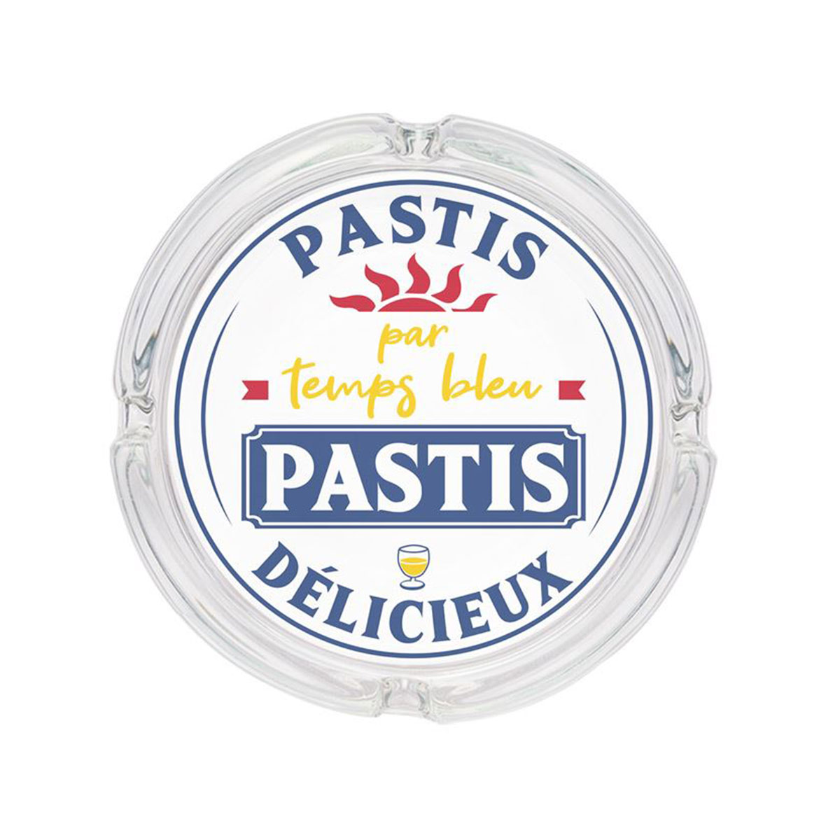 Cendrier en verre Pastis par temps bleu Pastis D�licieux