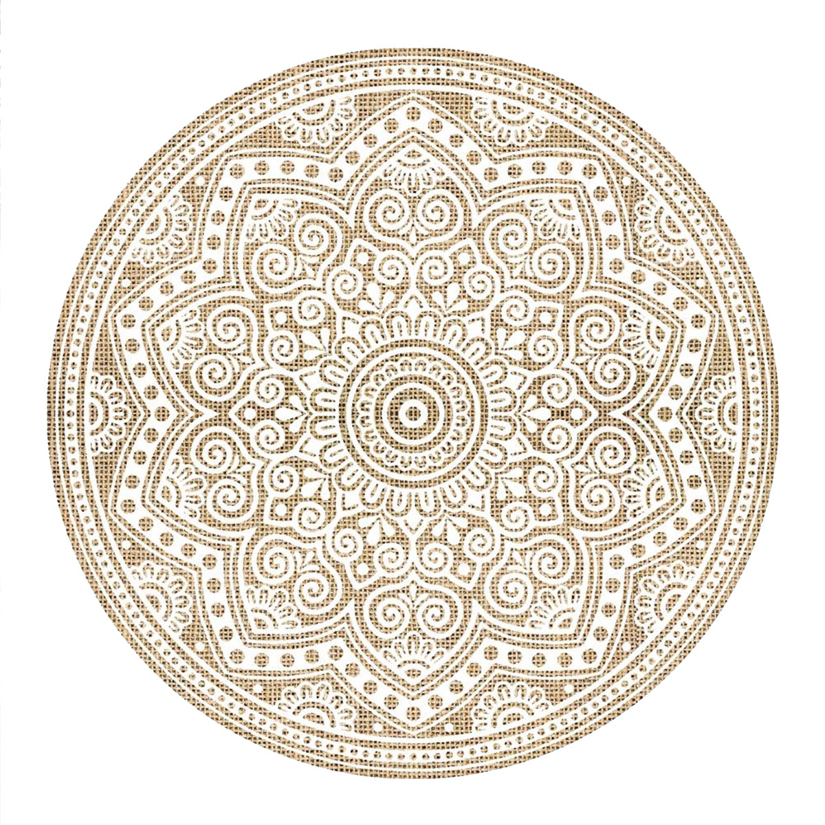 Set de table rond en toile de jute - Mandala