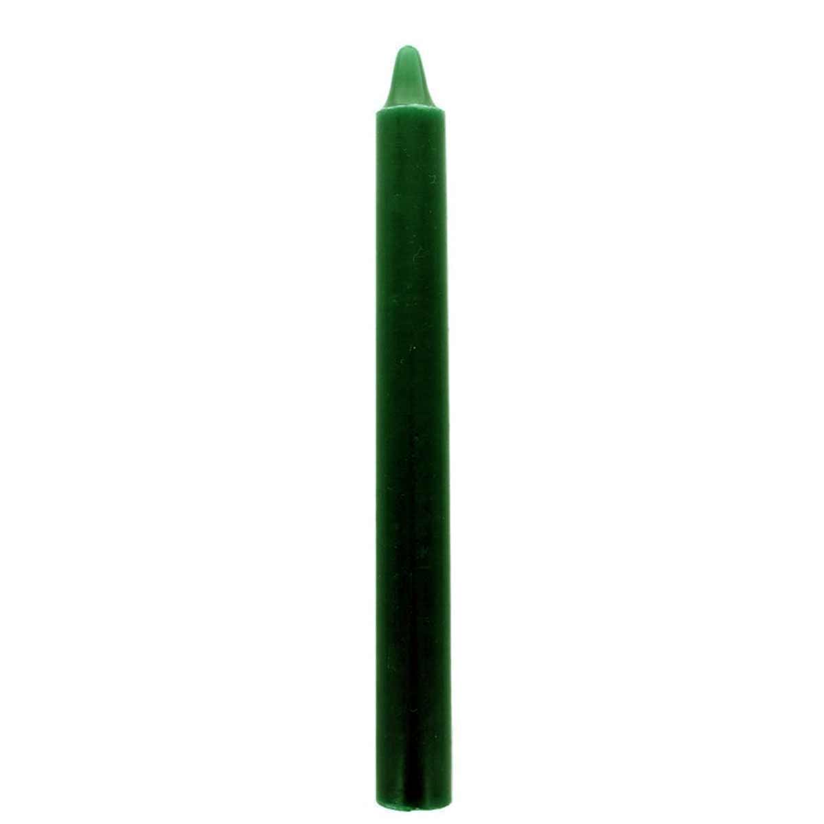 Bougie teint�e dans la masse 21 cm - vert sapin