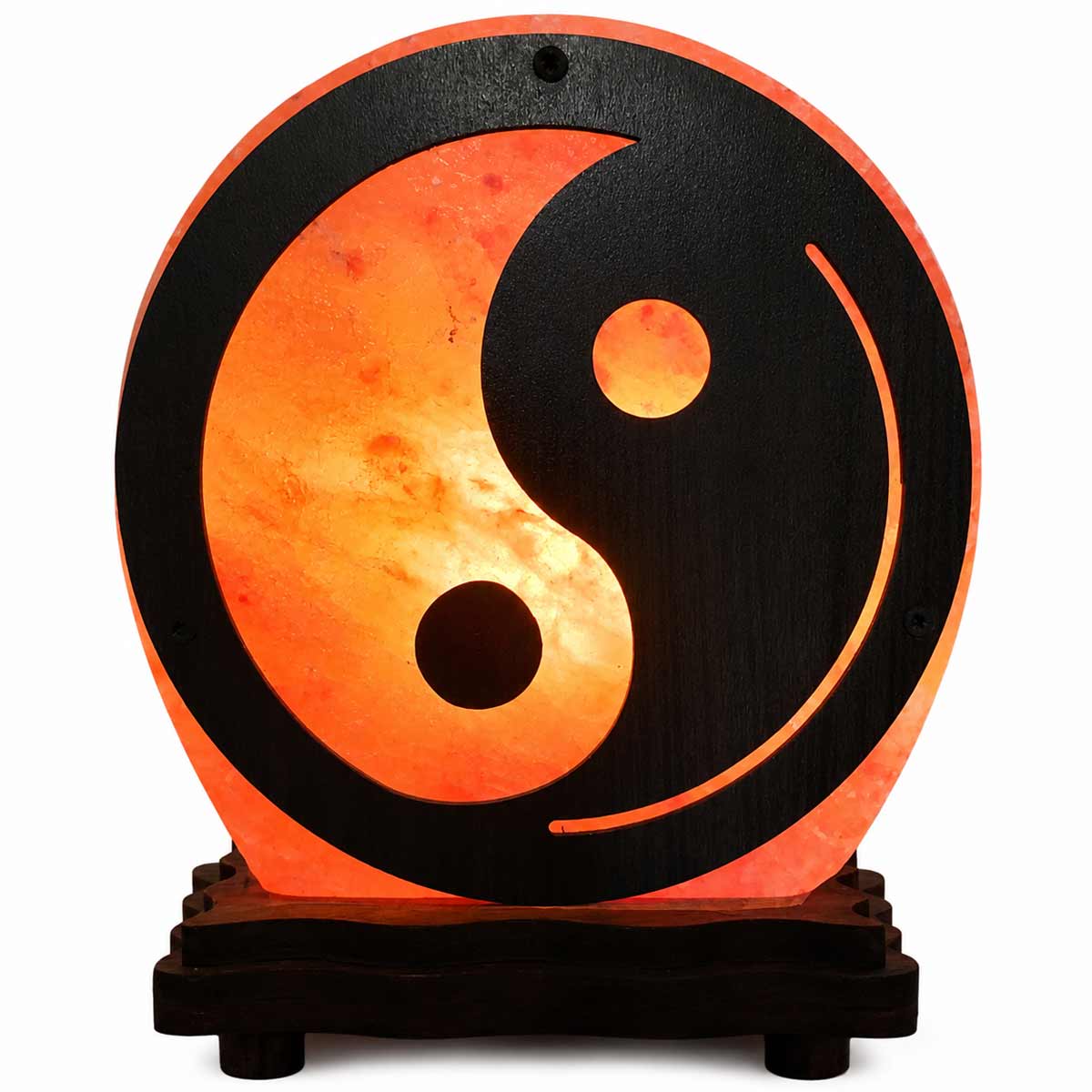 Lampe ronde Yin Yang en Sel de l�Himalaya