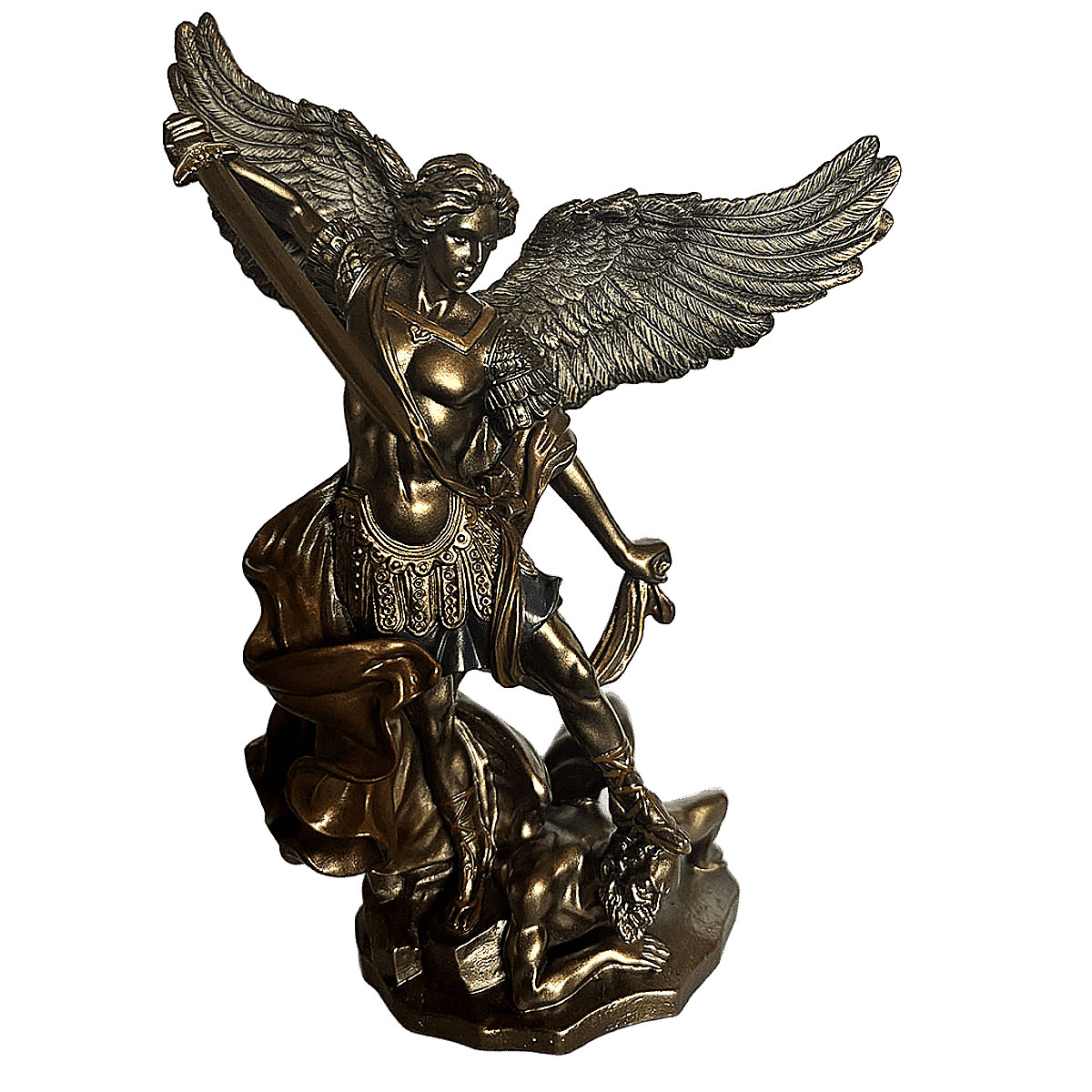 Petite statue Saint Michel Archange terrassant le d�mon
