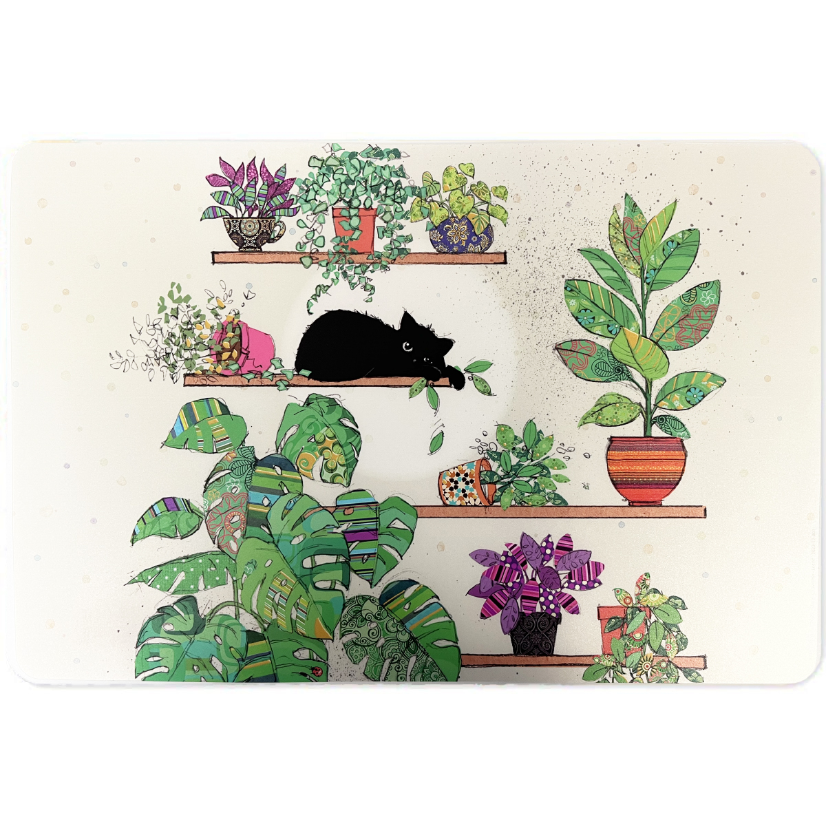 Set de table Chat entour de plantes  Collection Bug Art