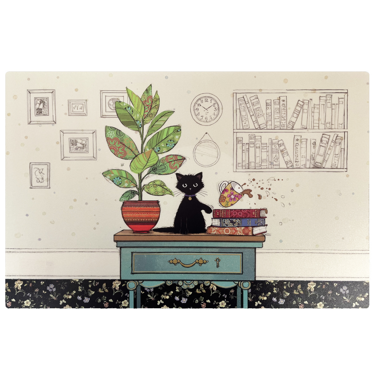 Set de table Chaton sur le Bureau  Collection Bug Art