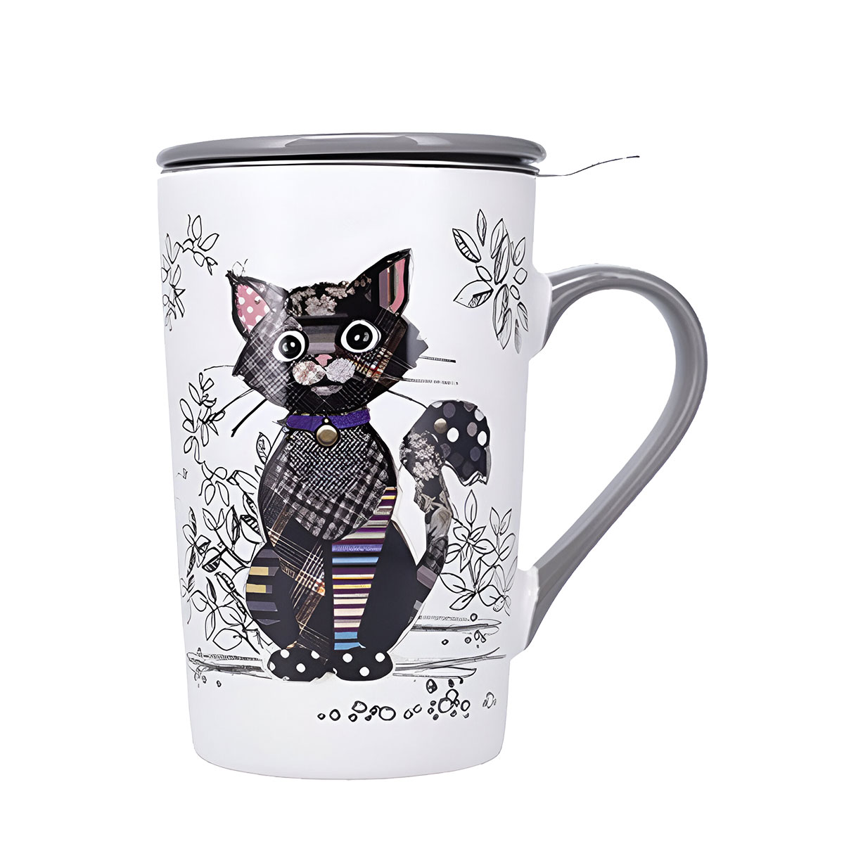 Tisanire en Porcelaine  Chat Noir Kook 435 ml
