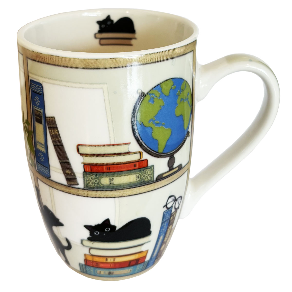 Tasse XL en Porcelaine  Chaton Bibliothque  490 ml