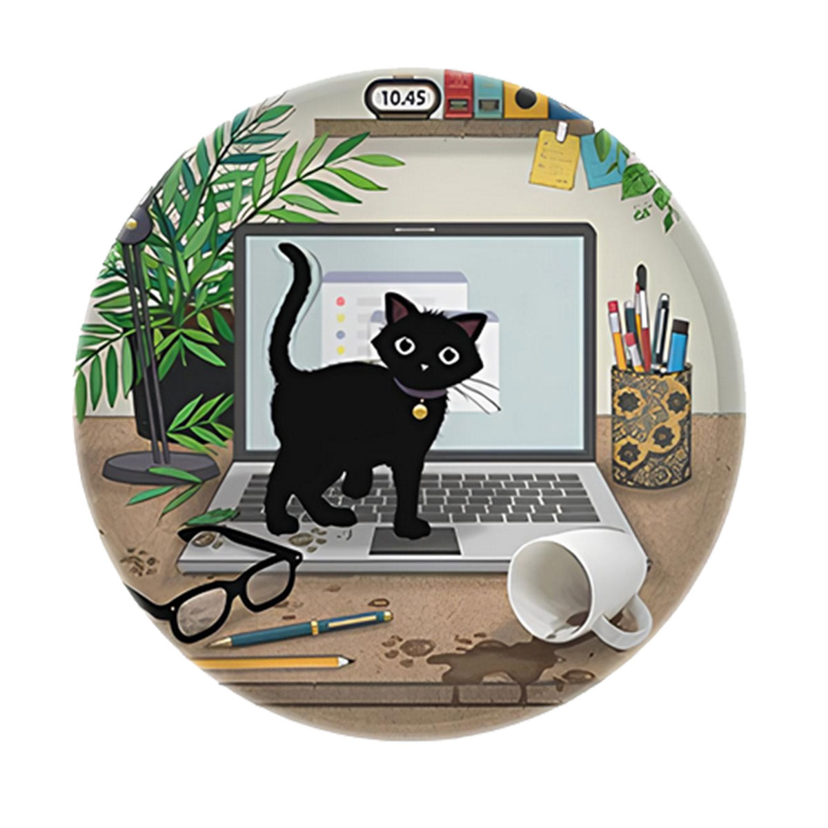Presse-papier Chaton sur Ordinateur
