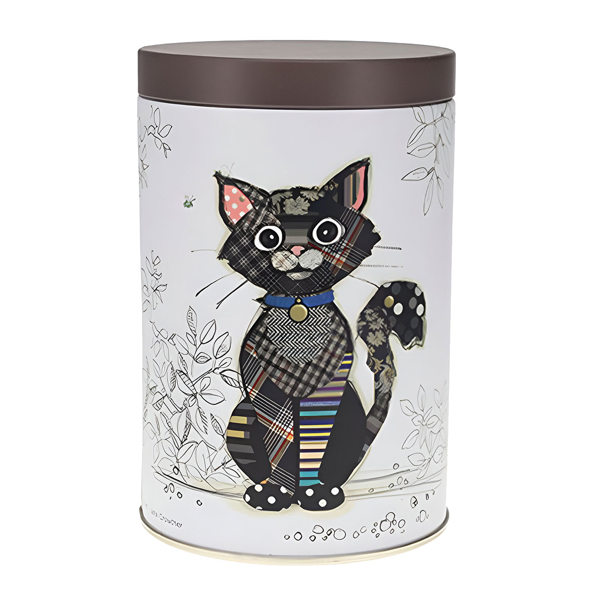 Bote en mtal Kook Chat Noir  13 cm