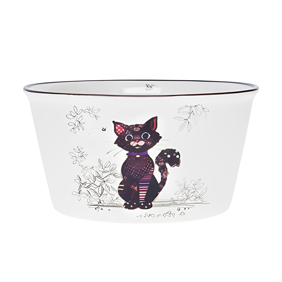 Bol sans anse chat noir Kook  550 ml