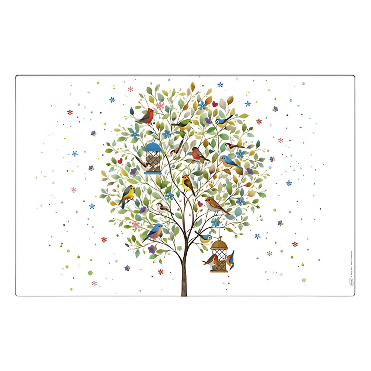 Set de table oiseaux dans larbre