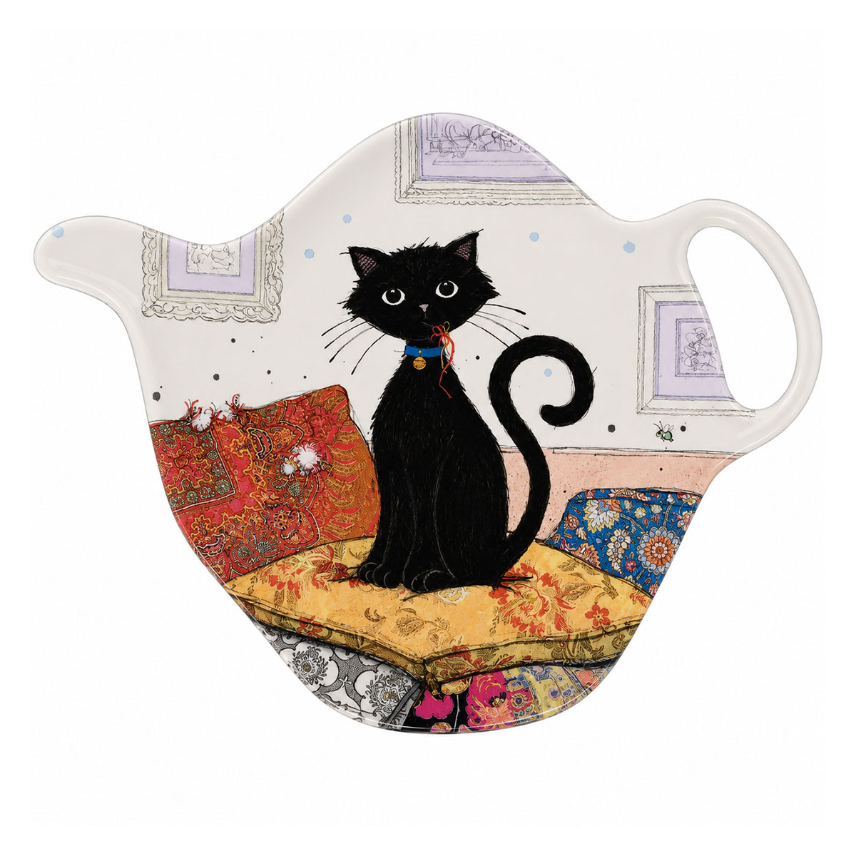Repose-sachet de th� chat de Paris en m�lamine
