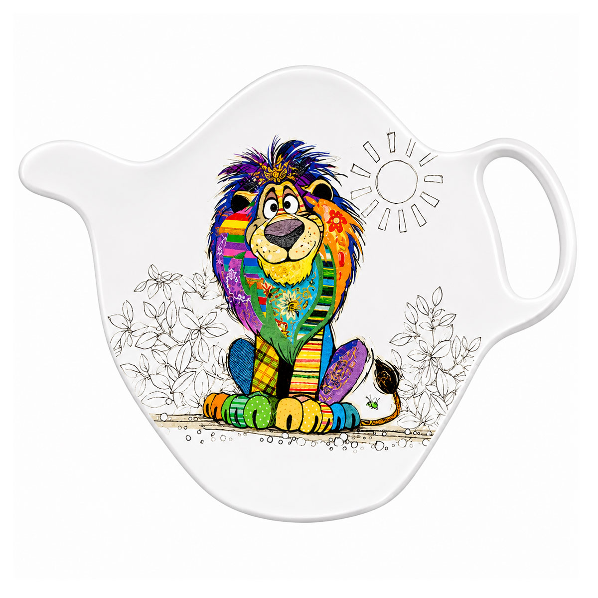 Repose-sachet de th� lion en m�lamine