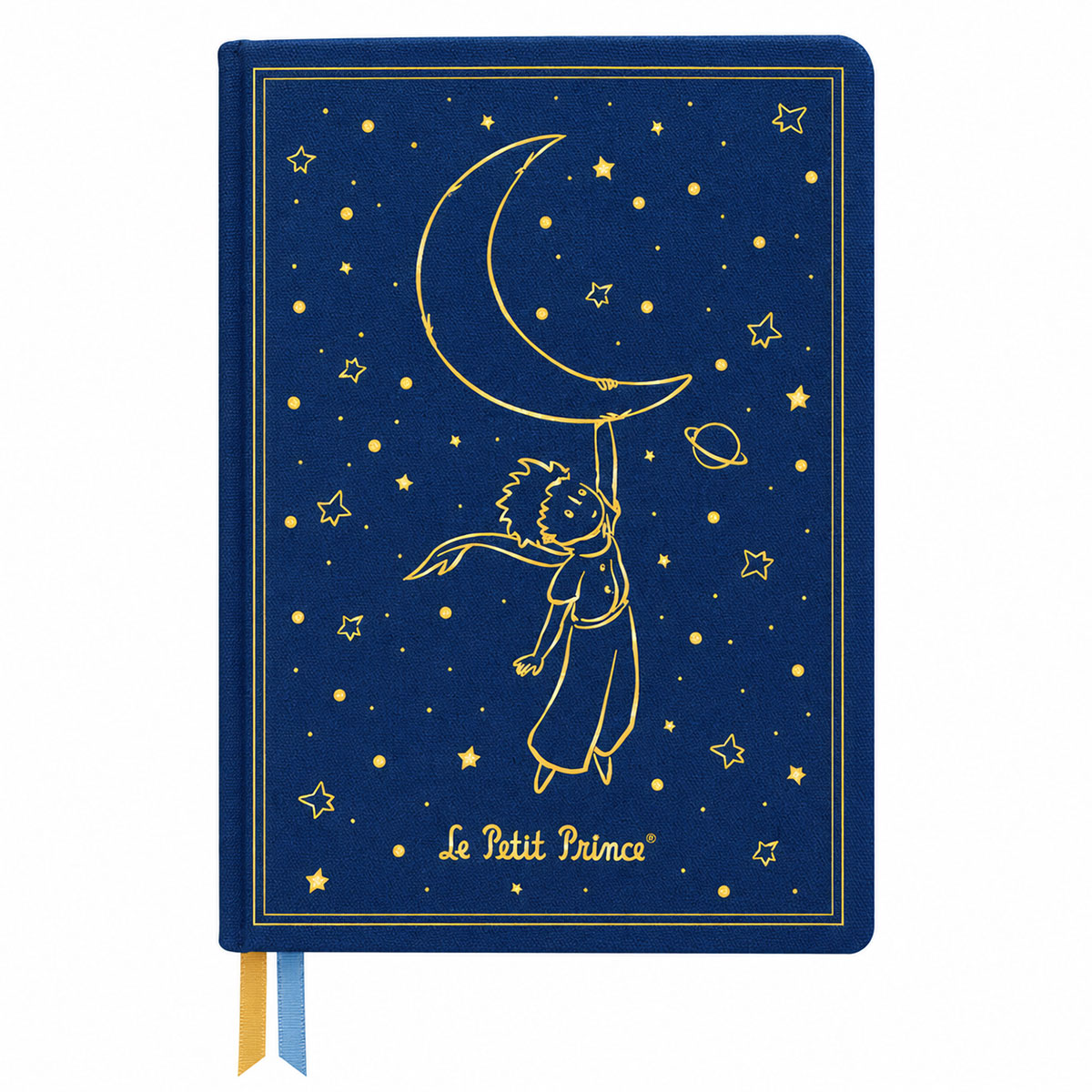 Carnet A5 Le Petit Prince bleu et dor� 160 pages
