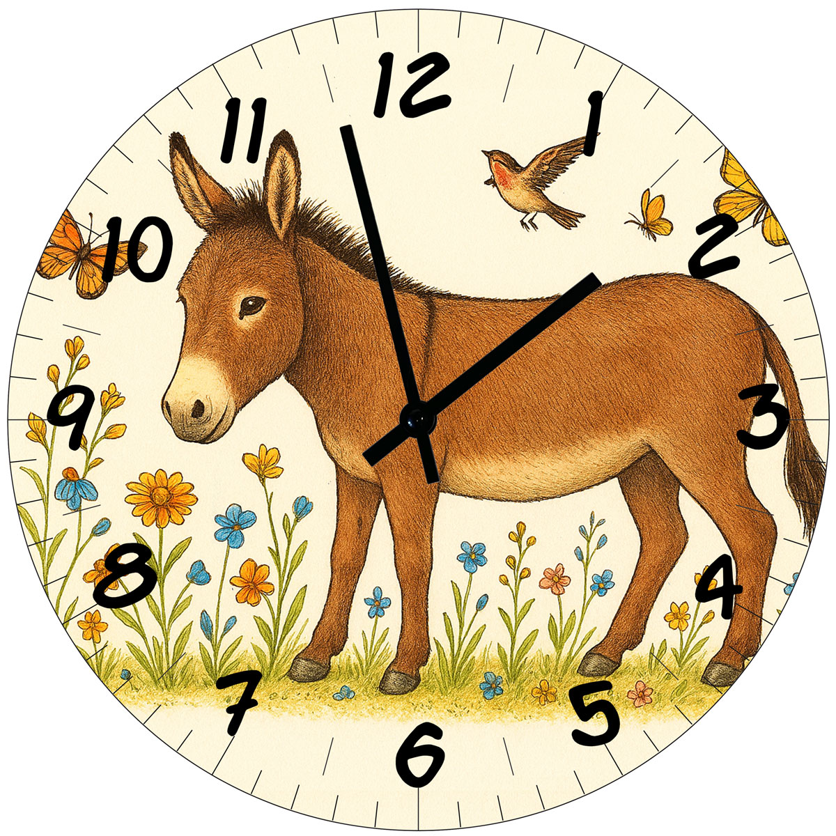Horloge murale �ne en verre 29 cm