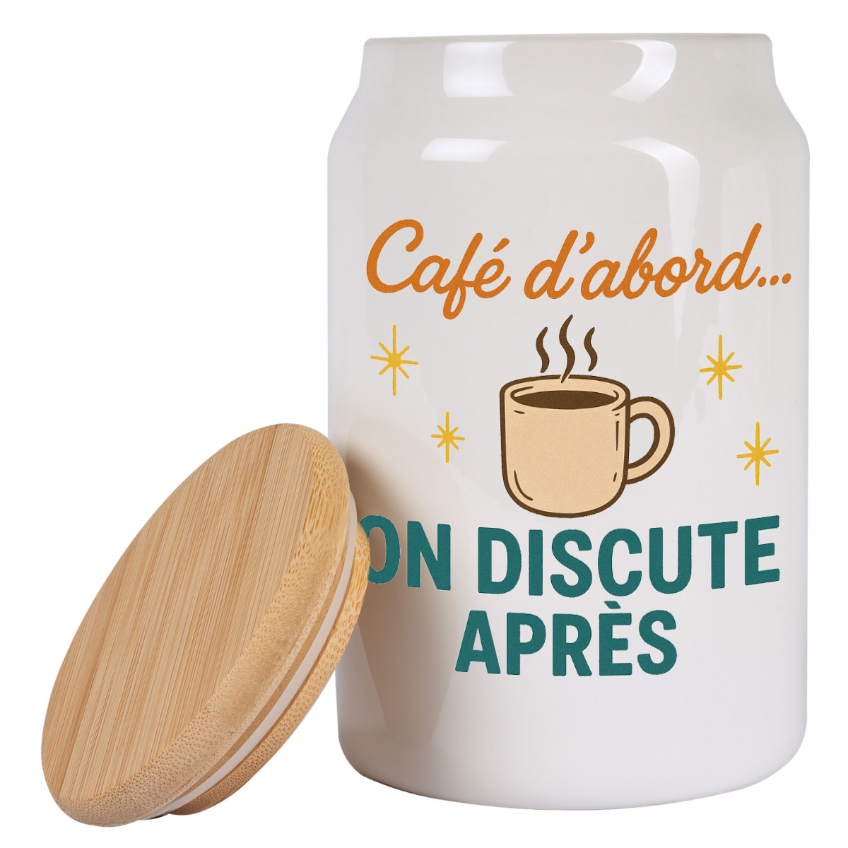 Pot � caf� en c�ramique Caf� d�abord� on discute apr�s � 650 ml