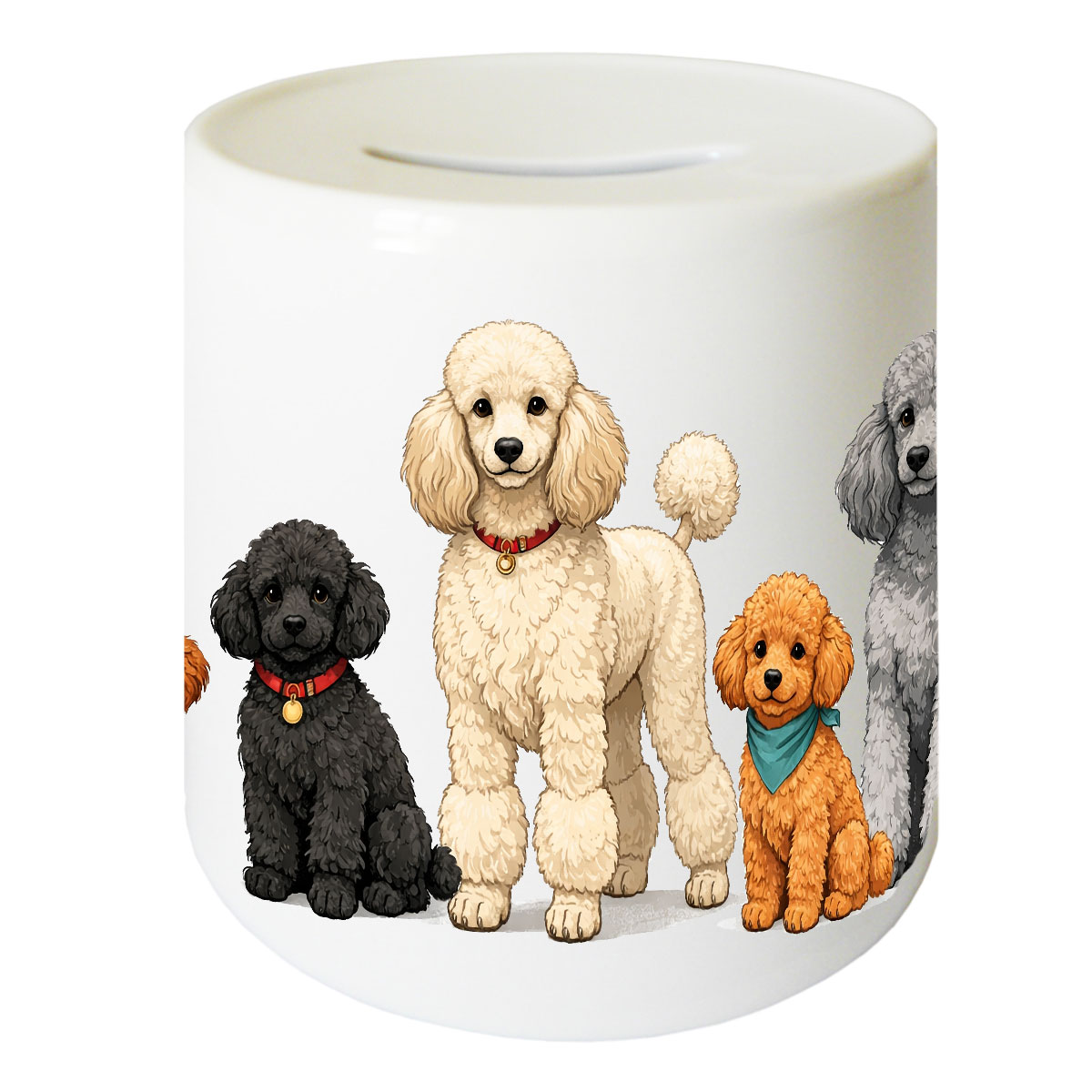 Tirelire caniches en c�ramique 9,5 cm