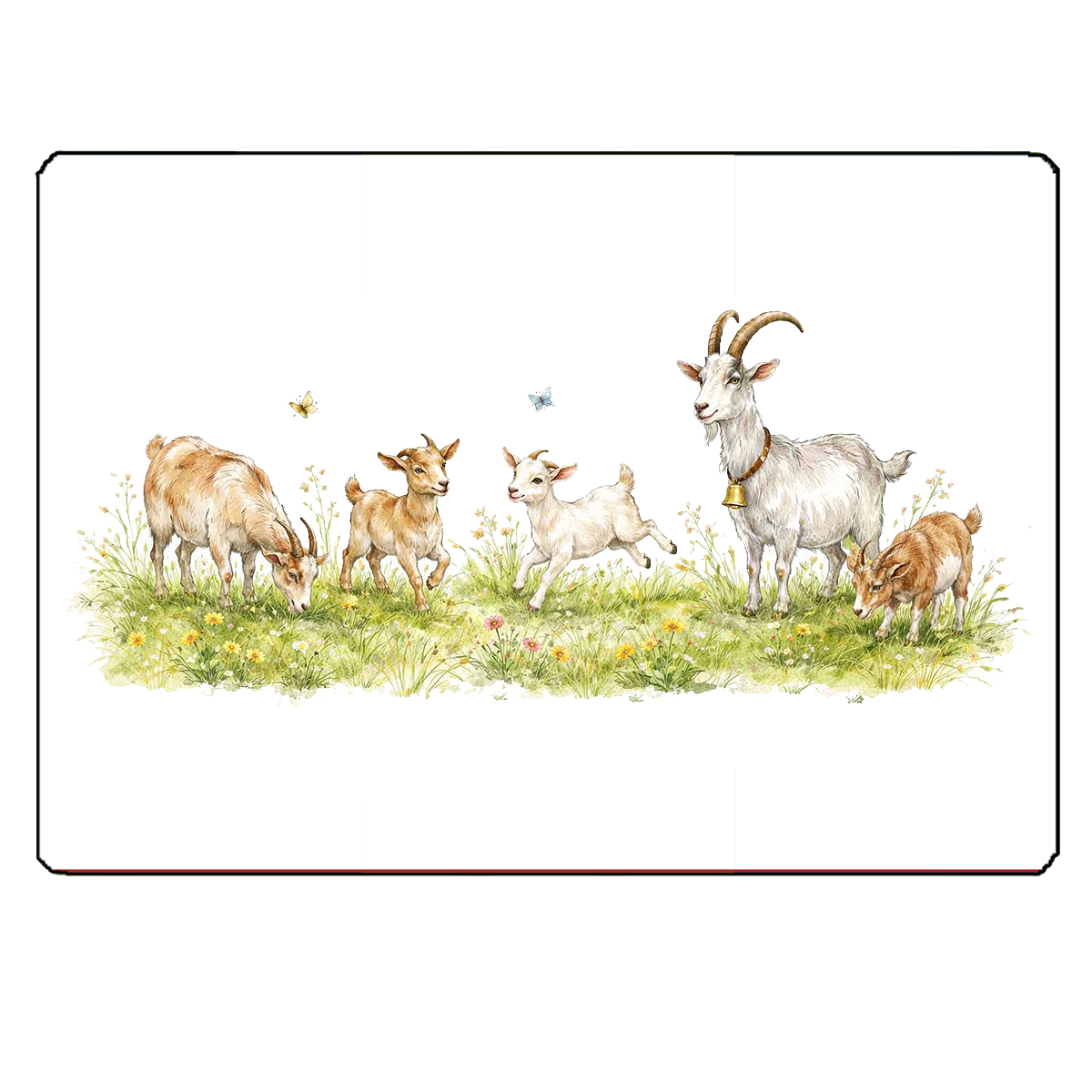 Planche � d�couper en verre ch�vres 28,5 � 20 cm