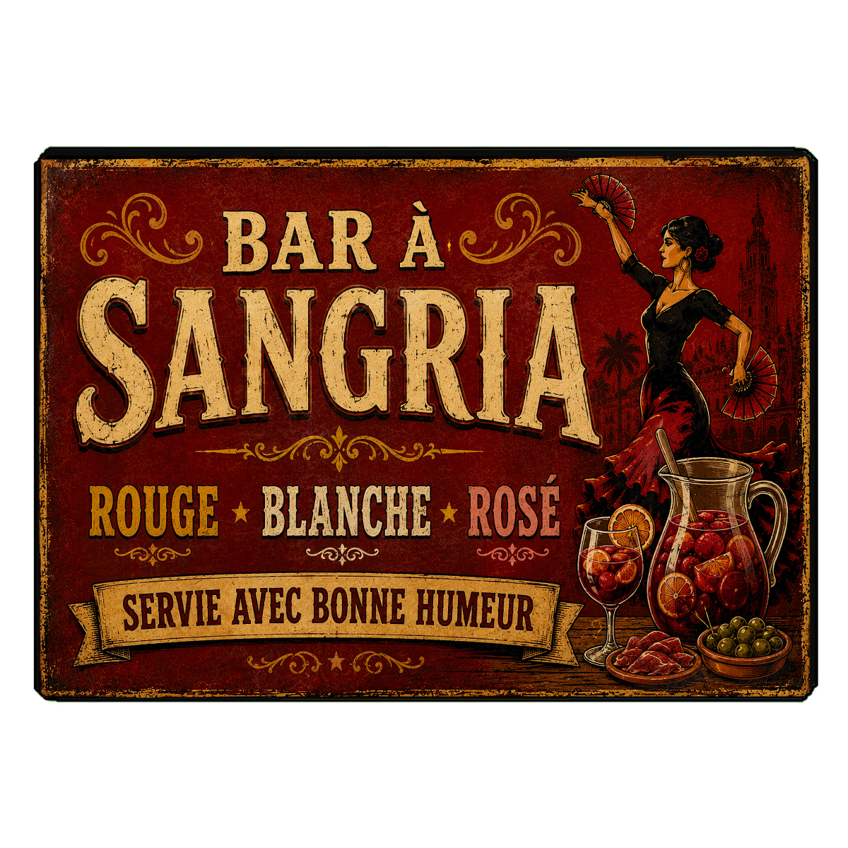 Planche � d�couper Bar � Sangria Espagne 29 x 20 cm