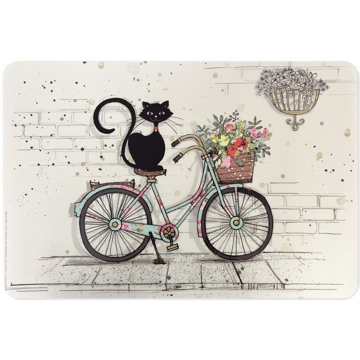 Set de table Chat sur vlo  Collection Bug Art