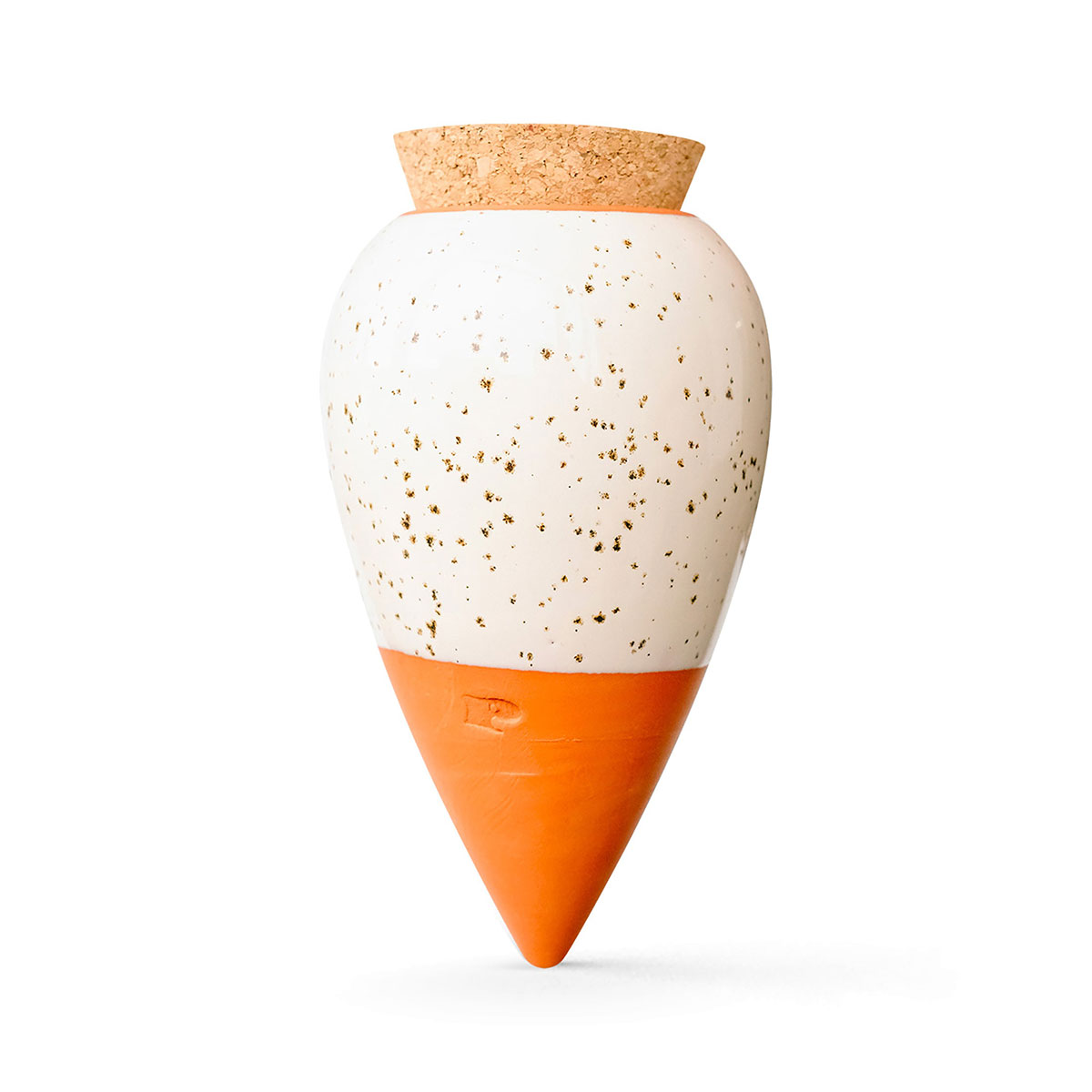 Olla Ppin  Terre cuite finition blanc grain