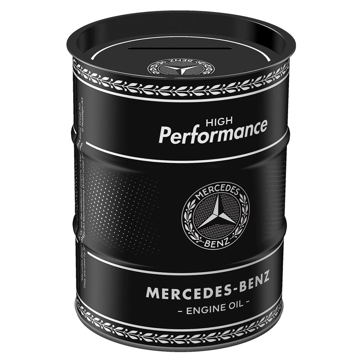 Tirelire en m�tal Tonneau de p�trole Mercedes-Benz � Vintage