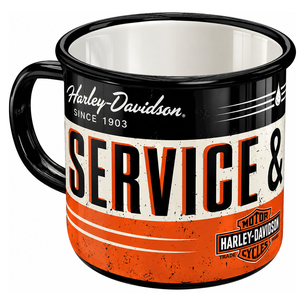 Tasse Harley-Davidson Service m�tal �maill� 360 ml