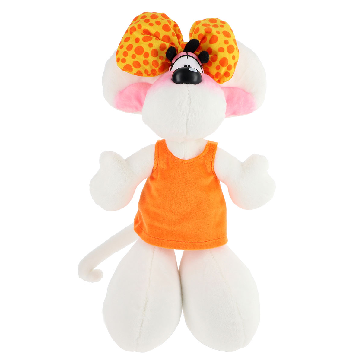 Peluche Diddlina en robe orange  30 cm