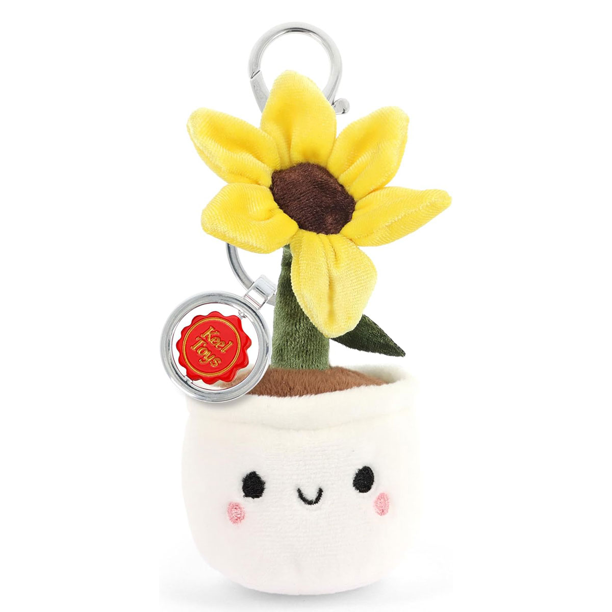 Porte-cl�s peluche Tournesol recycl�e � 15 cm