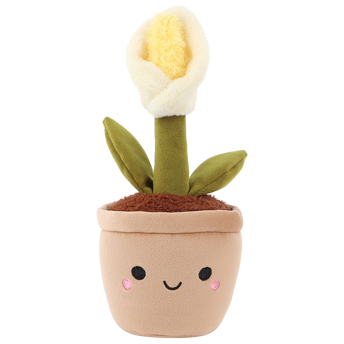 Peluche arum blanc en pot Jardin botanique 20 cm