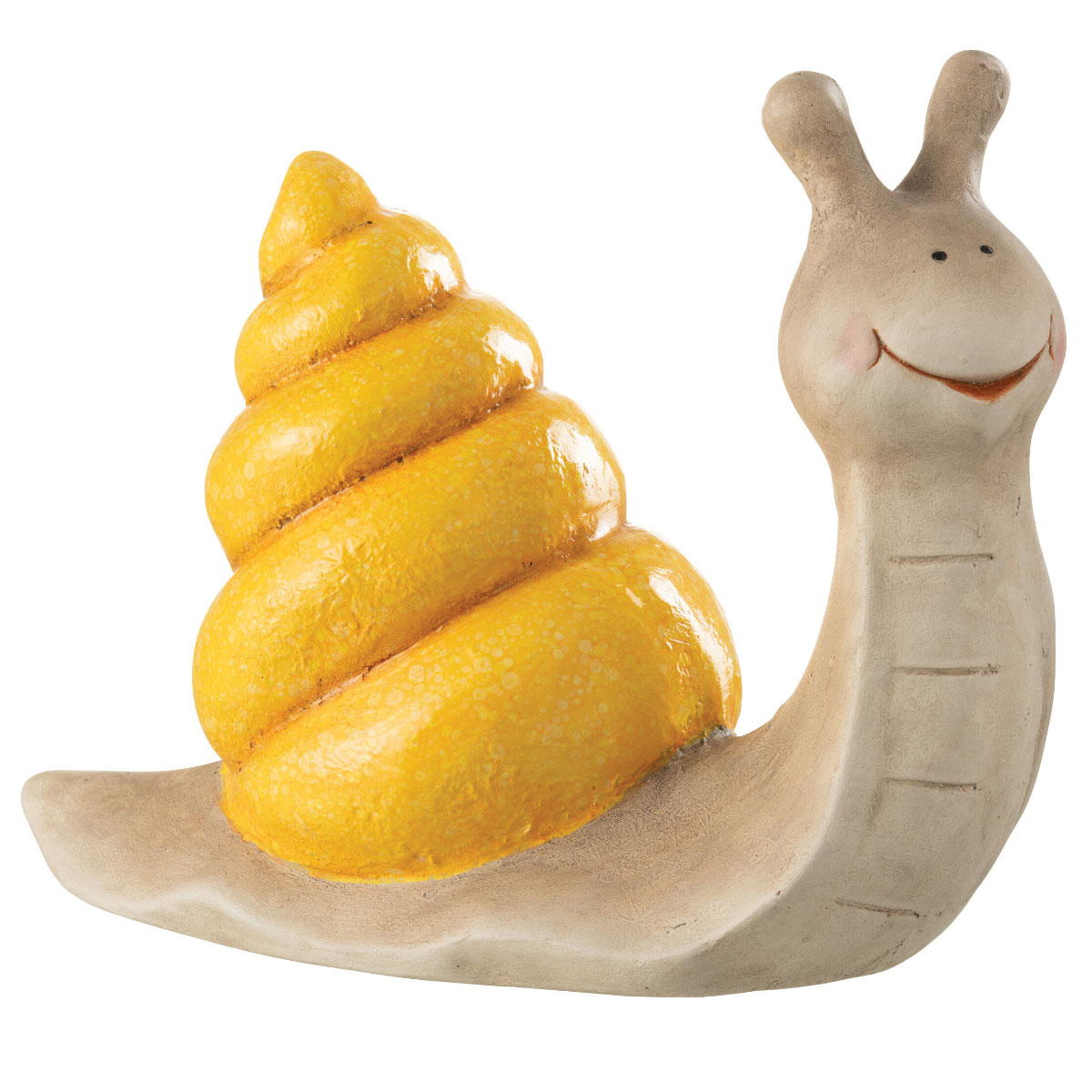 Figurine Escargot Beige avec Coquille Jaune